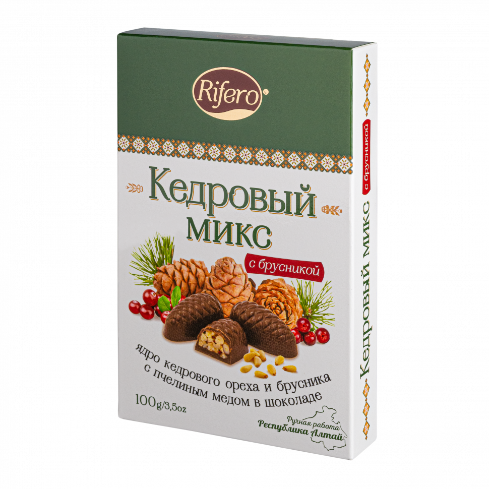  Риф и ко Конфеты "Кедровый микс БРУСНИКА" 100г    во Владивостоке